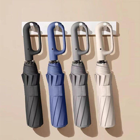 Automatic Folding Umbrella, 1 Count/60Pcs Portable Rain Umbrella with Loop, Windproof & Waterproof Umbrella & Women, Household Items Rainproof Rainy Days Lightweight