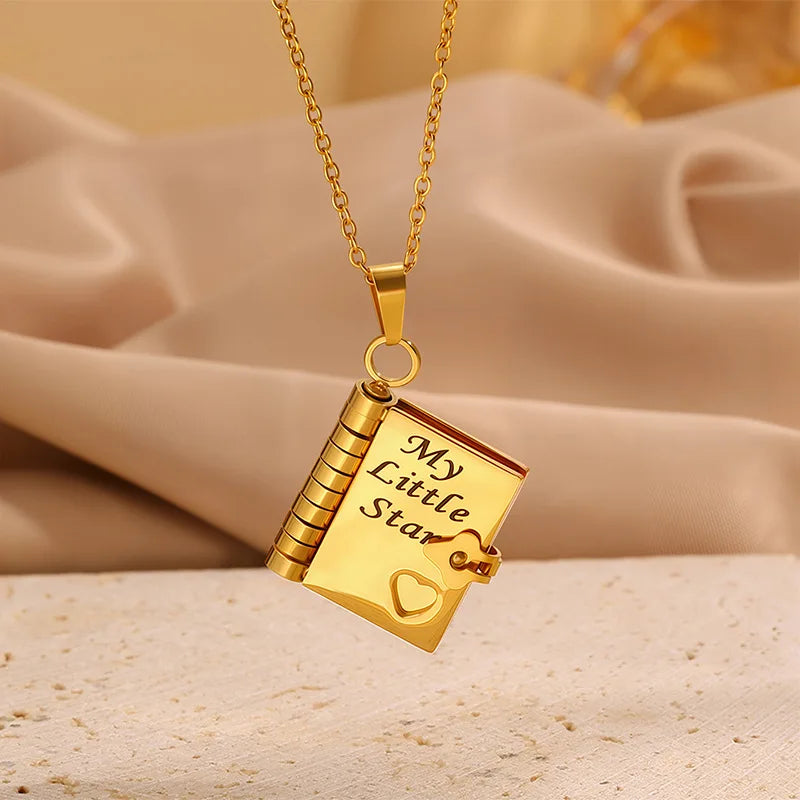 Celebrate Your Bond with the My Little Star Love Book Necklace - A Timeless Gift for Your Daughter's Special Moments