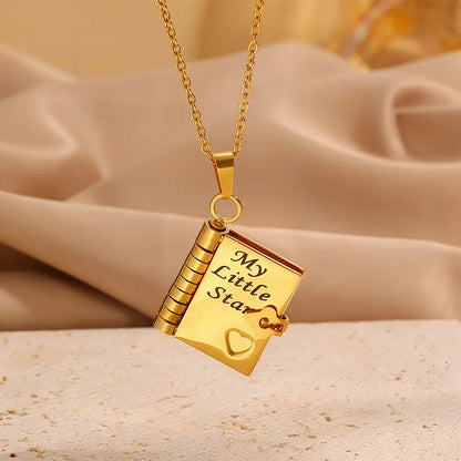 Celebrate Your Bond with the My Little Star Love Book Necklace - A Timeless Gift for Your Daughter's Special Moments